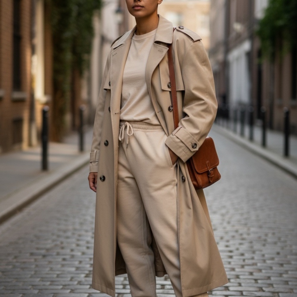 Elegant Tan Trenchcoat
